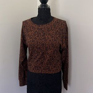 Carly Jean Los Angeles leopard long sleeve top small